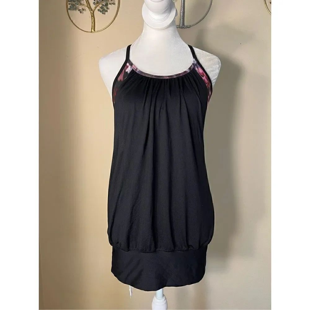 Lululemon Black / Spring Has Sprung Multi No Limits Tank Size 4